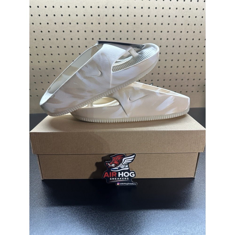 Nike Calm SE Women's Flip Flops Thong Sandals Phantom Off White Size 6 NWT RARE